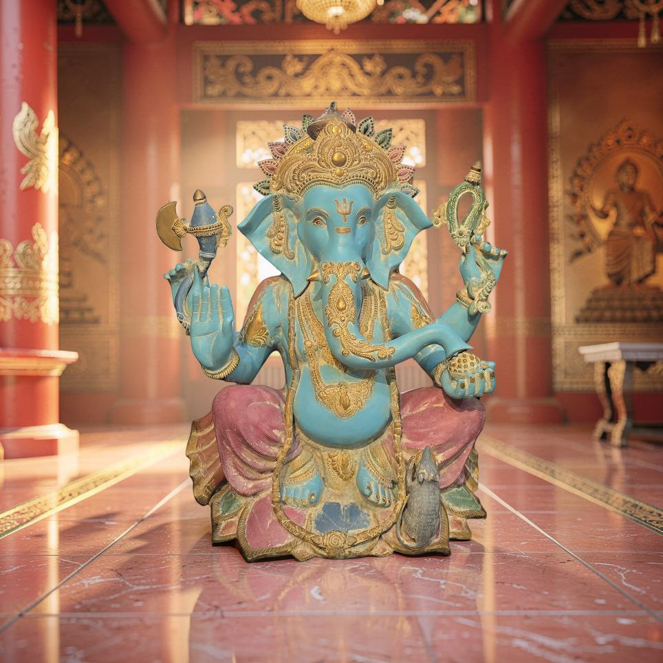 Ganesh Seated on a Lotus Throne