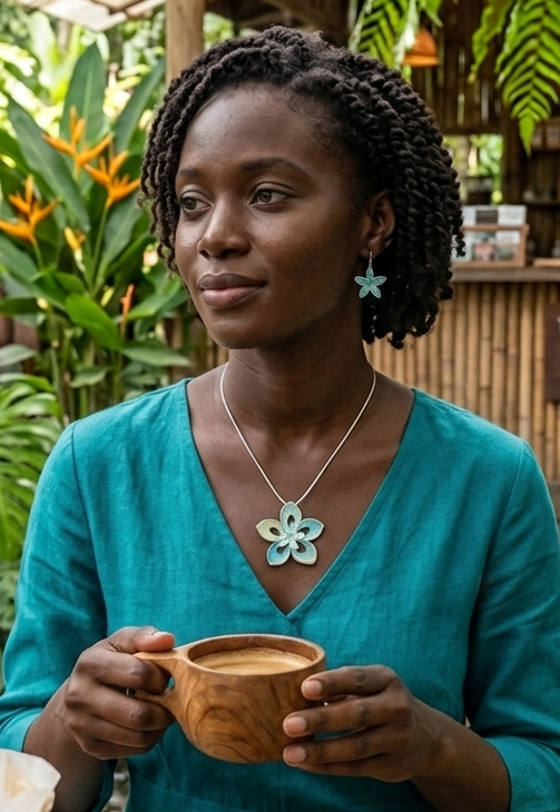 Turquoise Floral Necklace
