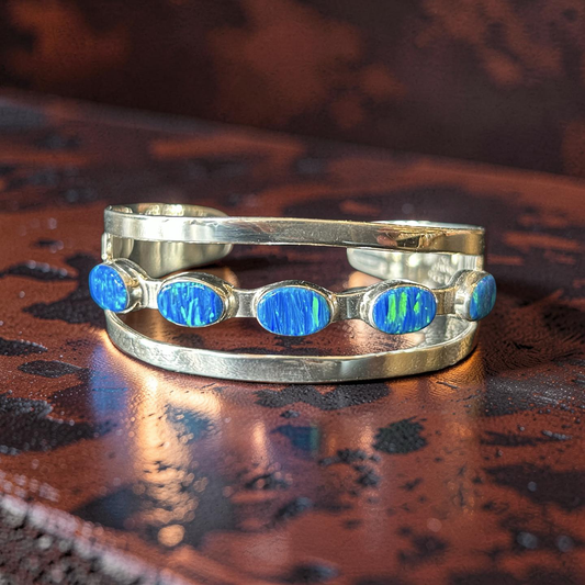 Medium Blue Opal Cuff