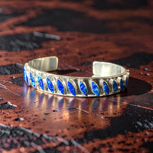 Deep Blue Opal Cuff