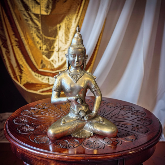 Karana Buddha - Silver Patina