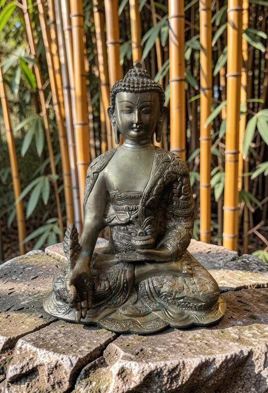 Varada Buddha - Silver Patina