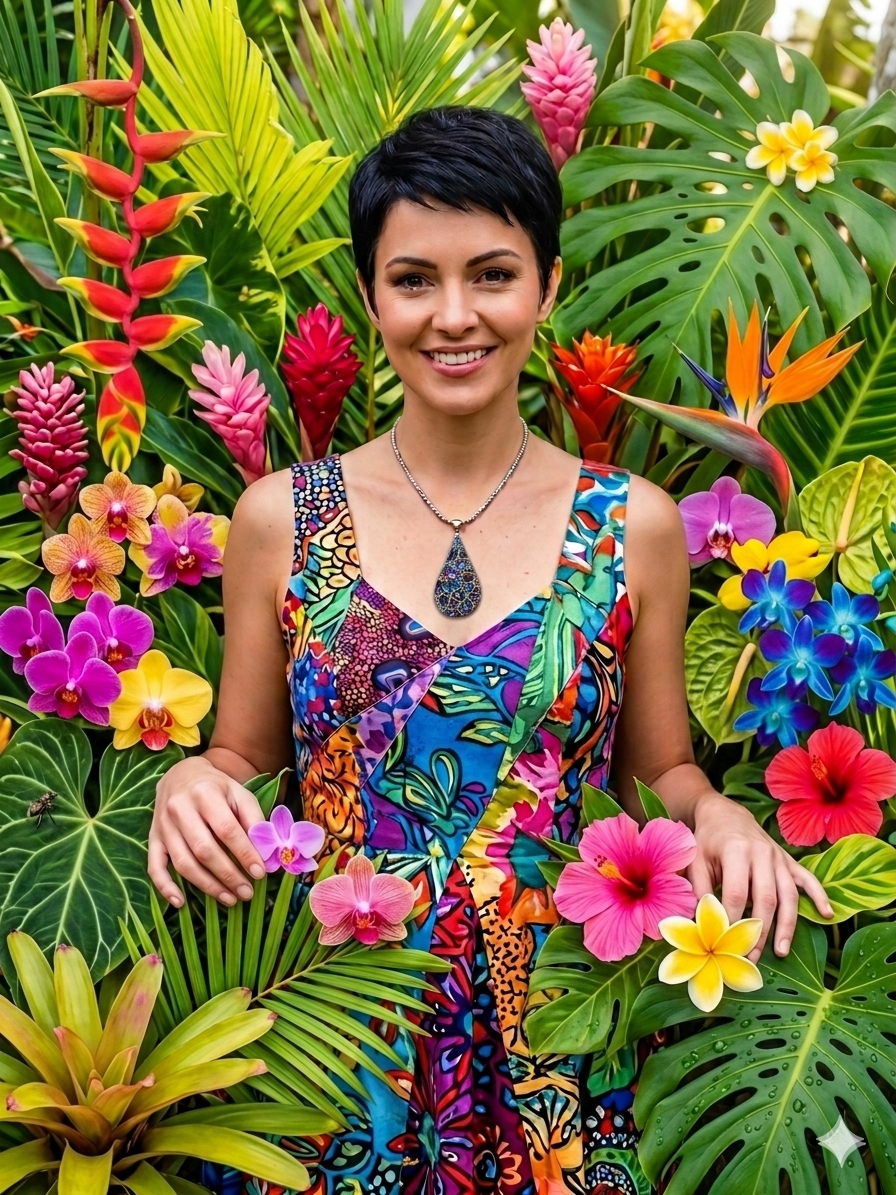 Multicolour Mandala Pear Shaped Pendant