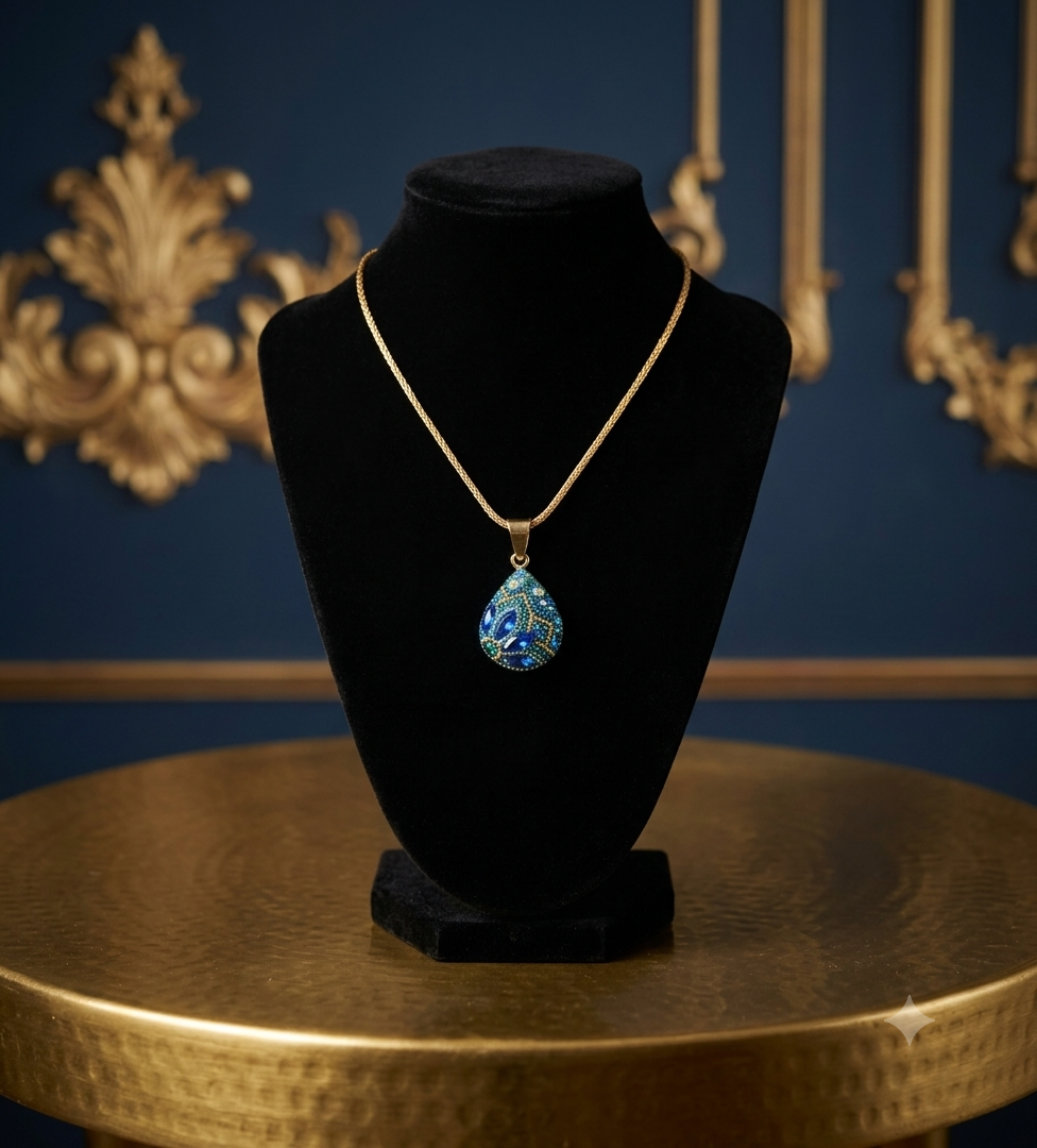 Peacock Droplet Pendant