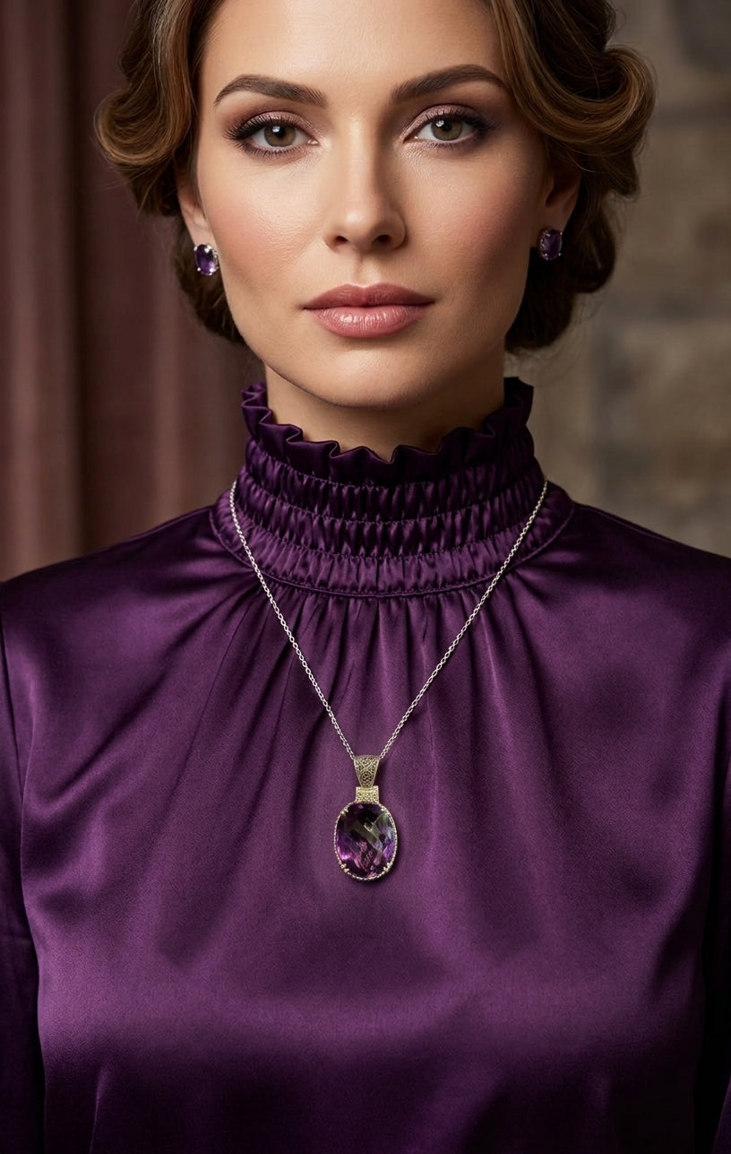 Crown Jewel - Amethyst Pendant