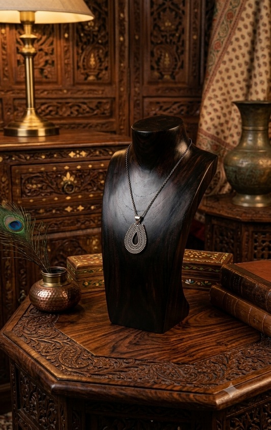 Filigree Teardrop Tribal Pendant