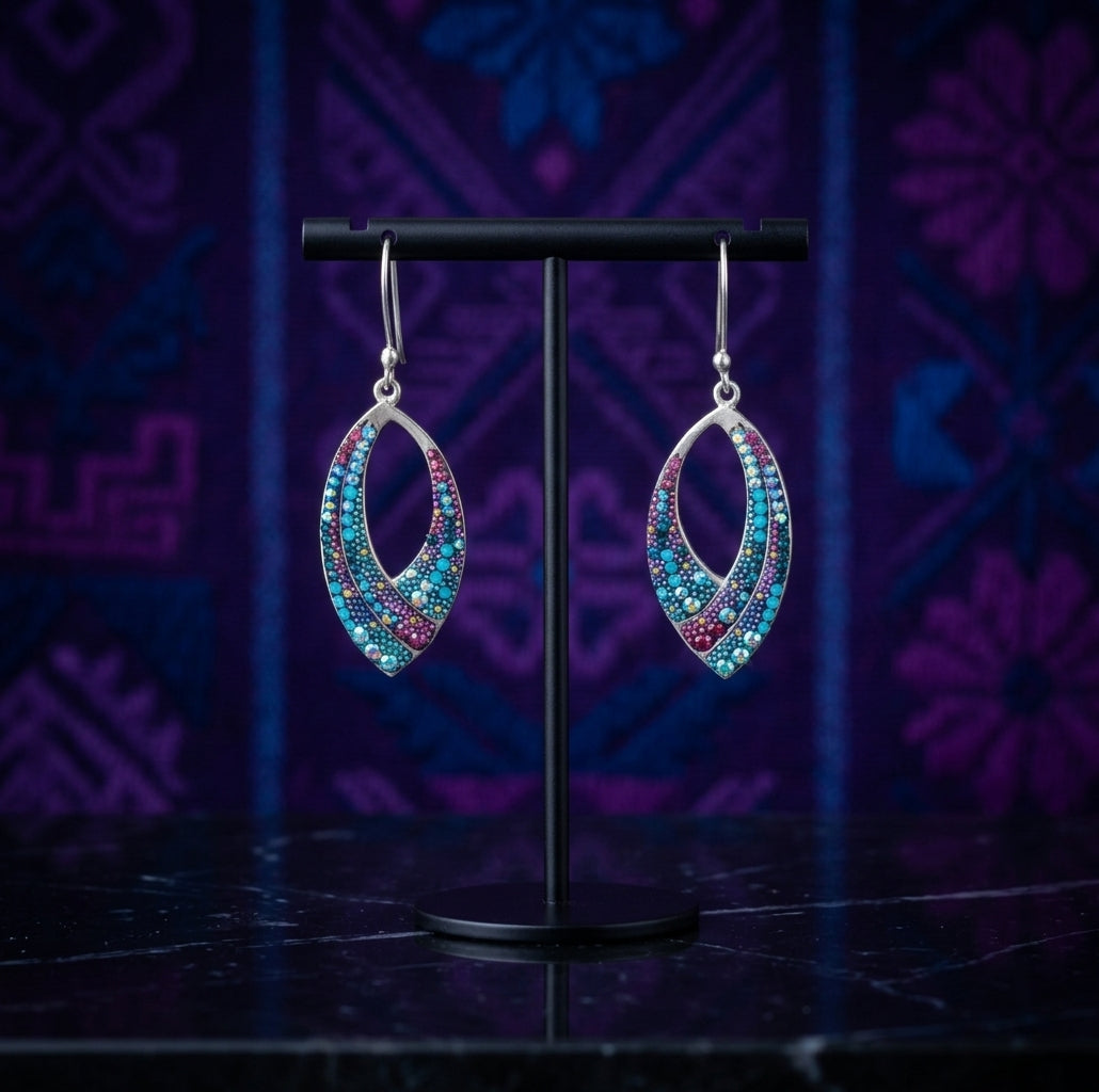 Blue and Purple Pointed Drops