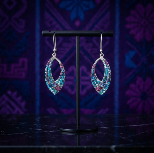 Blue and Purple Pointed Drops