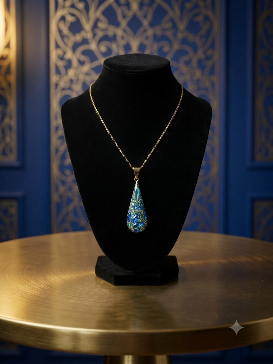 Peacock Teardrop Pendant