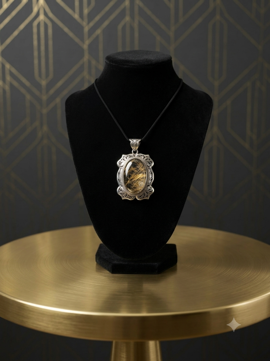 Heirloom Rutilated Quartz Pendant