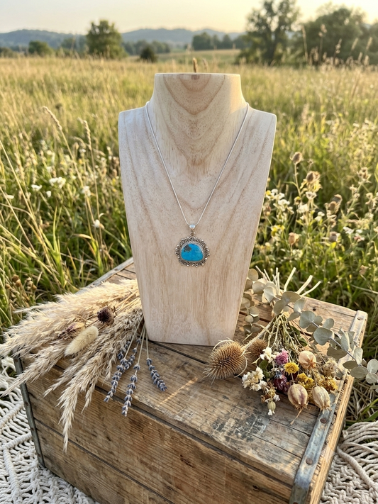 Freeform Turquoise Pendant