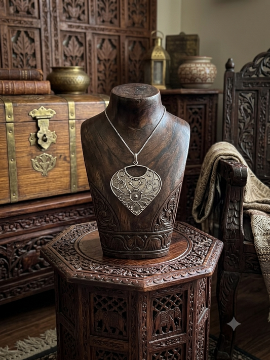 Filigree Shield Tribal Pendant