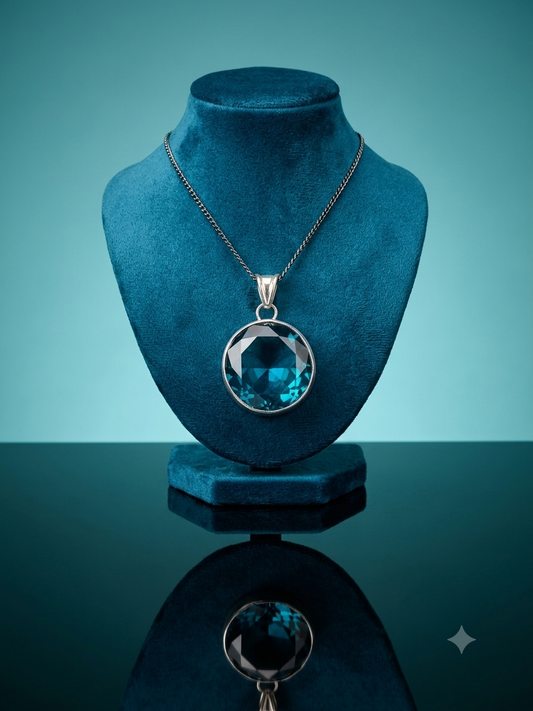 Caribbean Blue - Blue Austrian Crystal Pendant