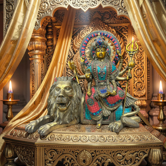 Durga Seated on Lion