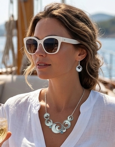 Multi-Ocean Wave Necklace