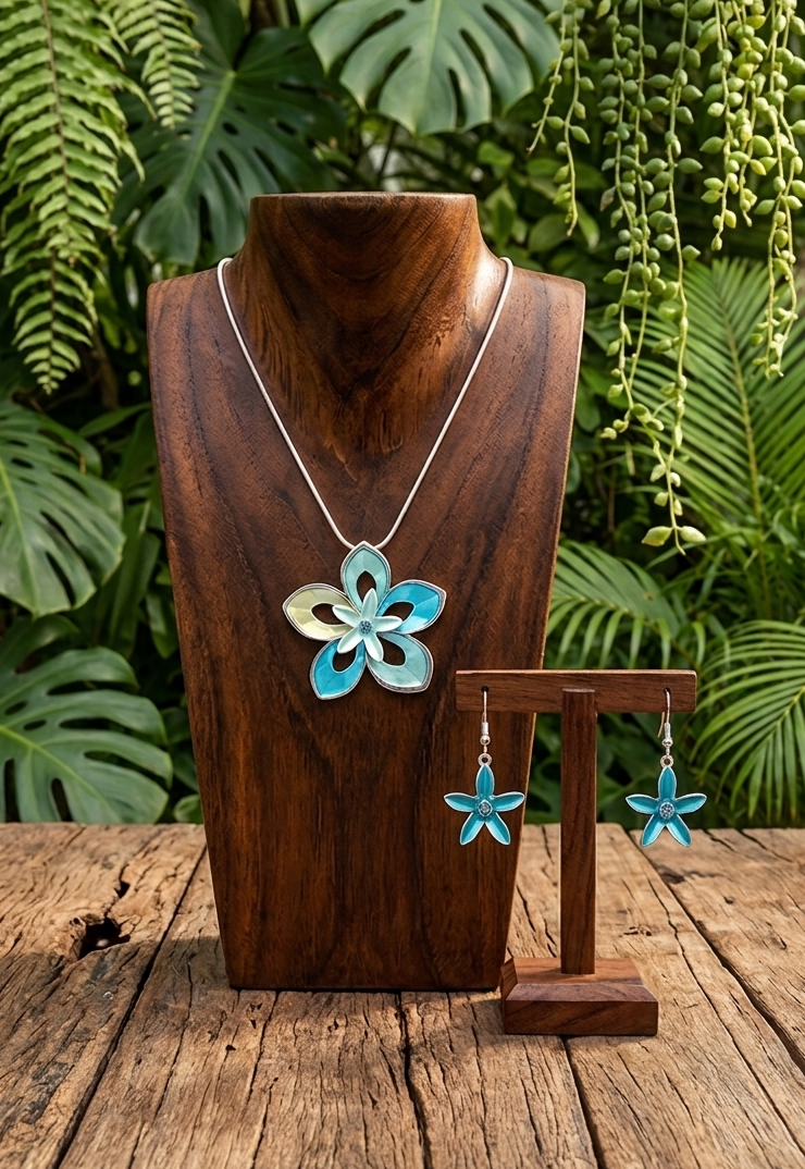 Turquoise Floral Necklace