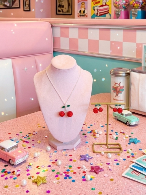 3D Cherry Necklace