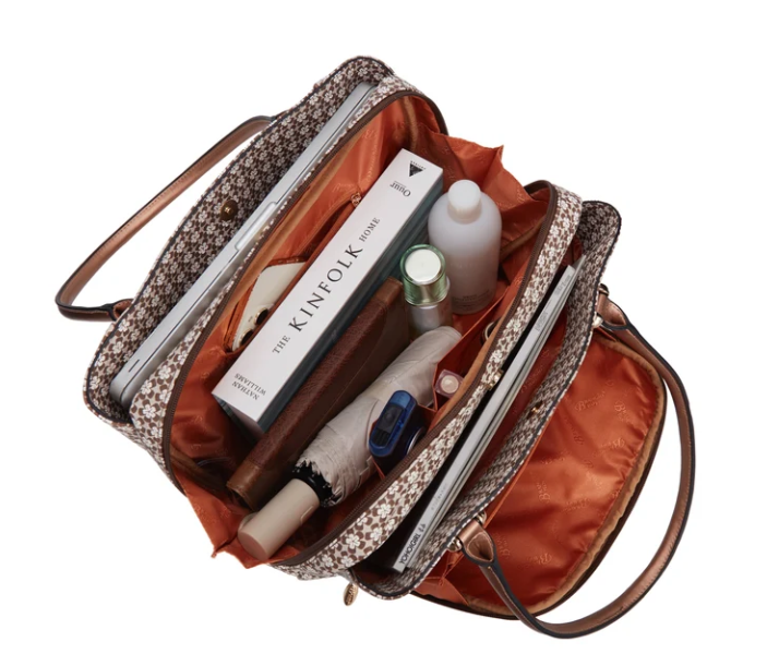 Brangio Floral Pattern Travel Handbag