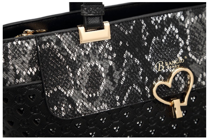 Brangio Heart Clasp Large Handbag