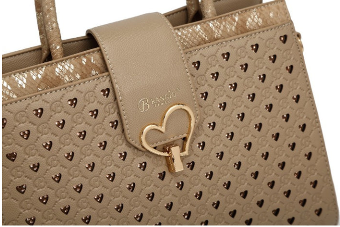 Brangio Heart Clasp Medium Handbag