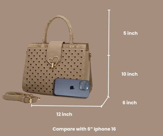 Brangio Heart Clasp Medium Handbag