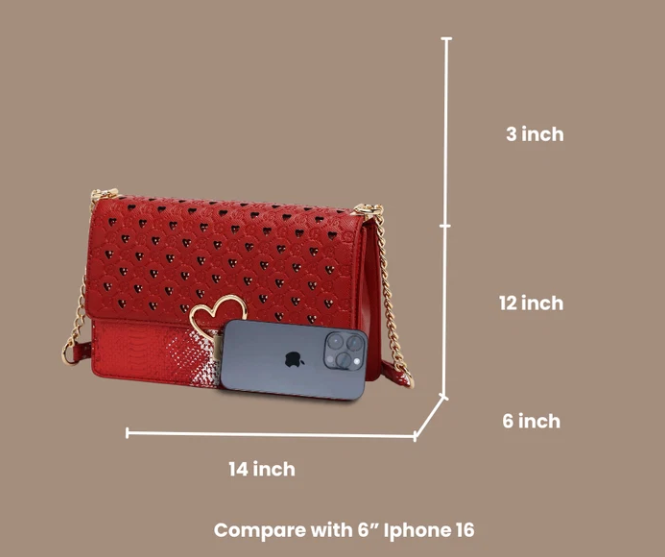 Brangio Heart Clasp Small Crossbody