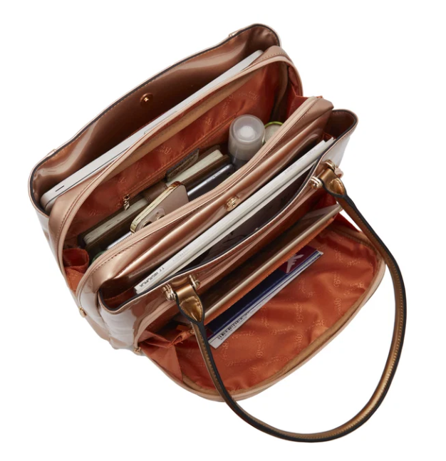 Brangio Patant Leather Travel Handbag
