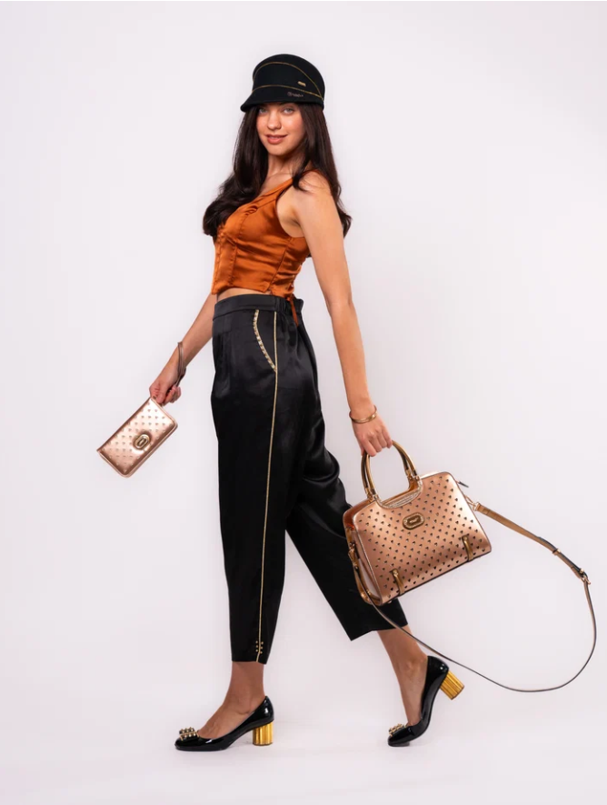 Brangio Patant Leather Handbag