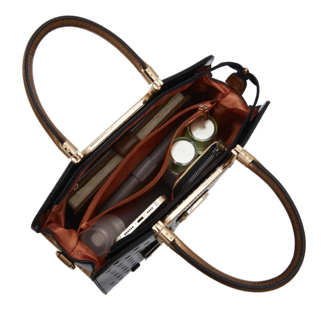 Brangio Patant Leather Handbag